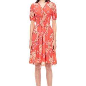 Rebecca Taylor Phlox V-Neck Floral Silk Dress - 2